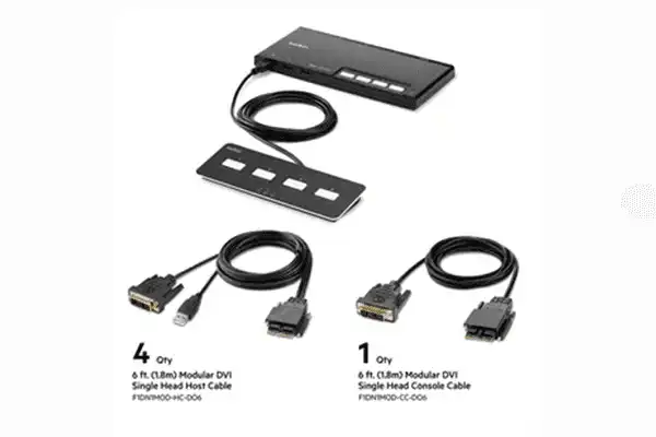 Belkin F1DN104MOD-DD-4 KVM Switchbox Networking Belkin