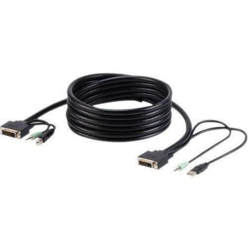 Belkin TAA DVI/USB/AUD SKVM CBL, DVI-D M/M; USB A/B, 6' - 6 ft KVM Cable-F1D9012B06T Networking Belkin