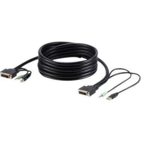 Belkin TAA DVI/USB/AUD SKVM CBL, DVI-D M/M; USB A/B, 6' - 6 ft KVM Cable-F1D9012B06T Networking Belkin