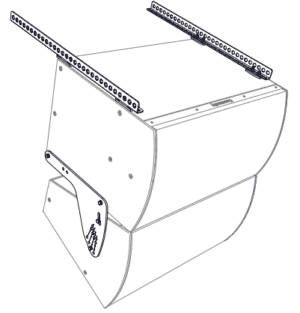 Biamp Community BFR22HW 22-inch BalancePoint Horizontal Fly Rails (White) - 911.1356.900 Speakers Biamp