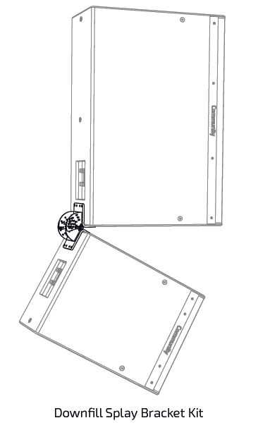 Biamp Community DFSB Downfill Splay Bracket Kit (Black) - 911.1374.900 Speakers Biamp