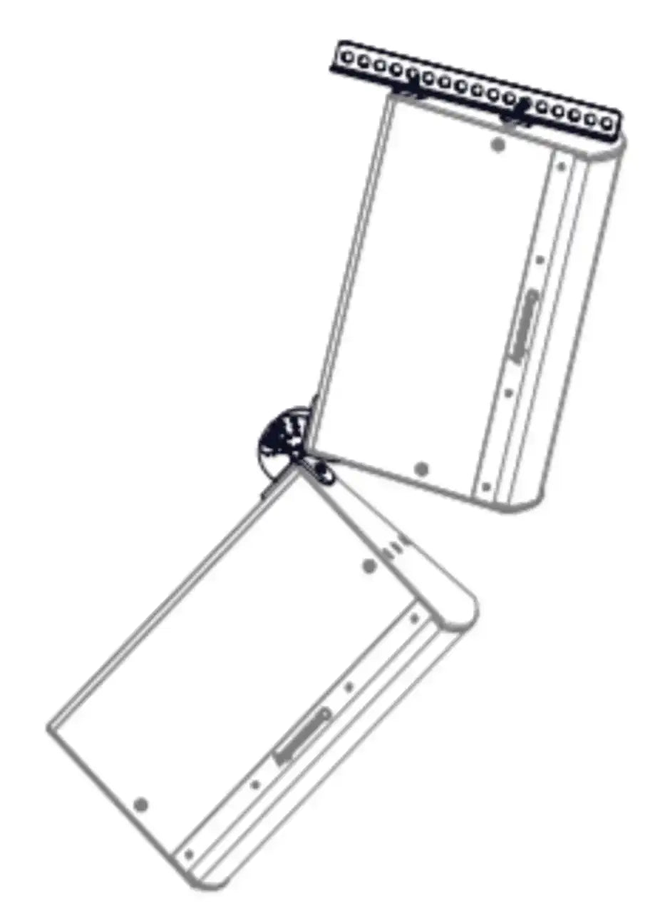 Biamp Community DVS-BFR22B I SERIES Dual Vertical Splay Kit for 2 Enclosures (Black) - 911.1376.900 Speakers Biamp