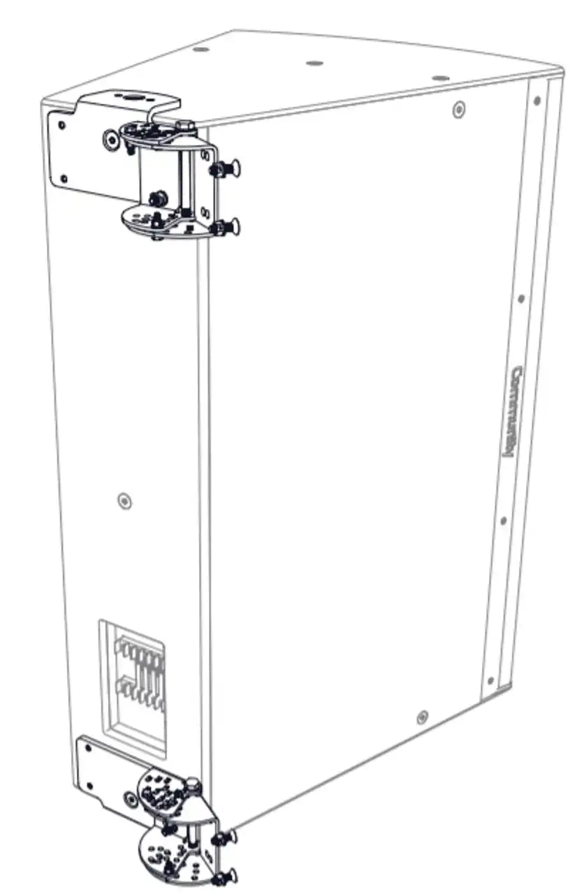 Biamp Community HVS I SERIES H/V Splay Bracket Extension Kit for 2-Way Models (Black) - 911.0997.900 Speakers Biamp