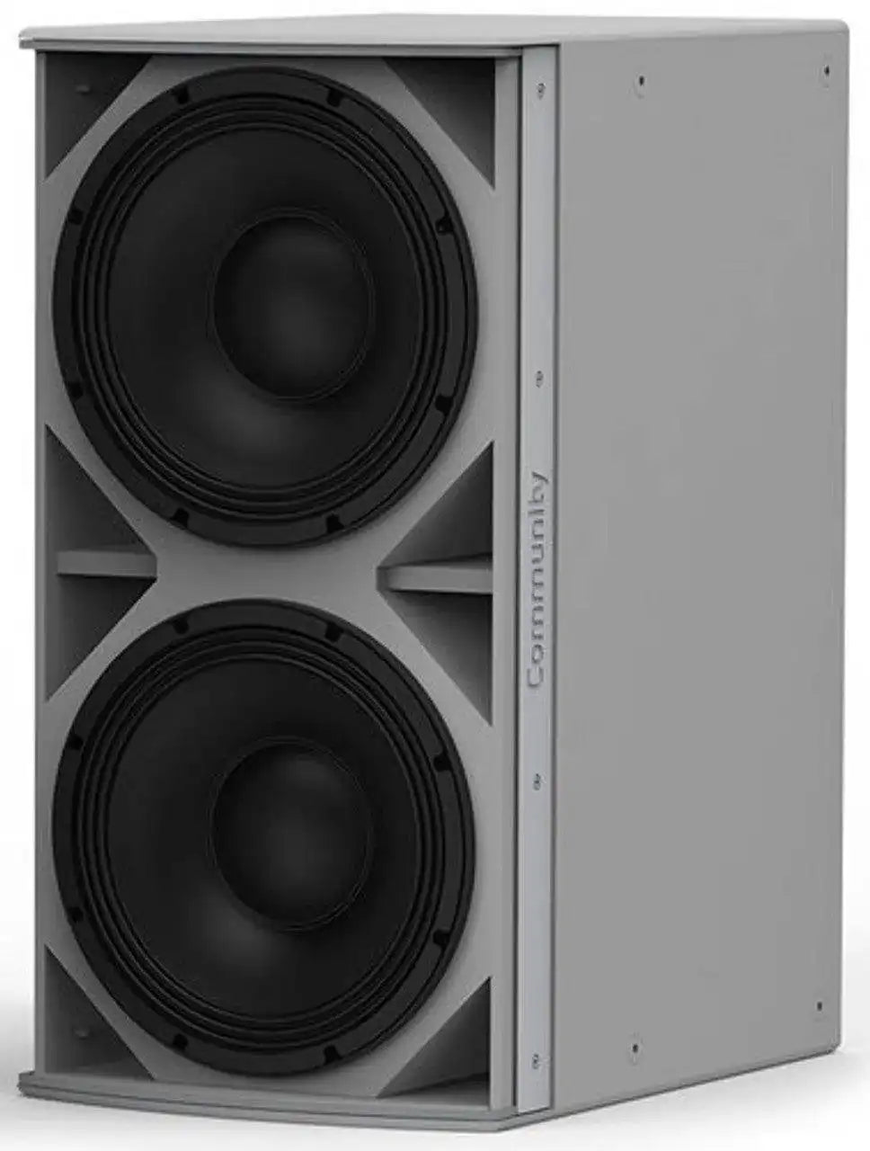 Biamp Community IS6-218WR Medium Power Dual 18-Inch Subwoofer (Weather-Resistant, Grey) Speakers Biamp