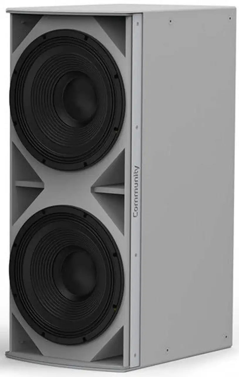 Biamp Community IS8-215WR High Power Dual 15-Inch Subwoofer (Weather-Resistant, Grey) Speakers Biamp