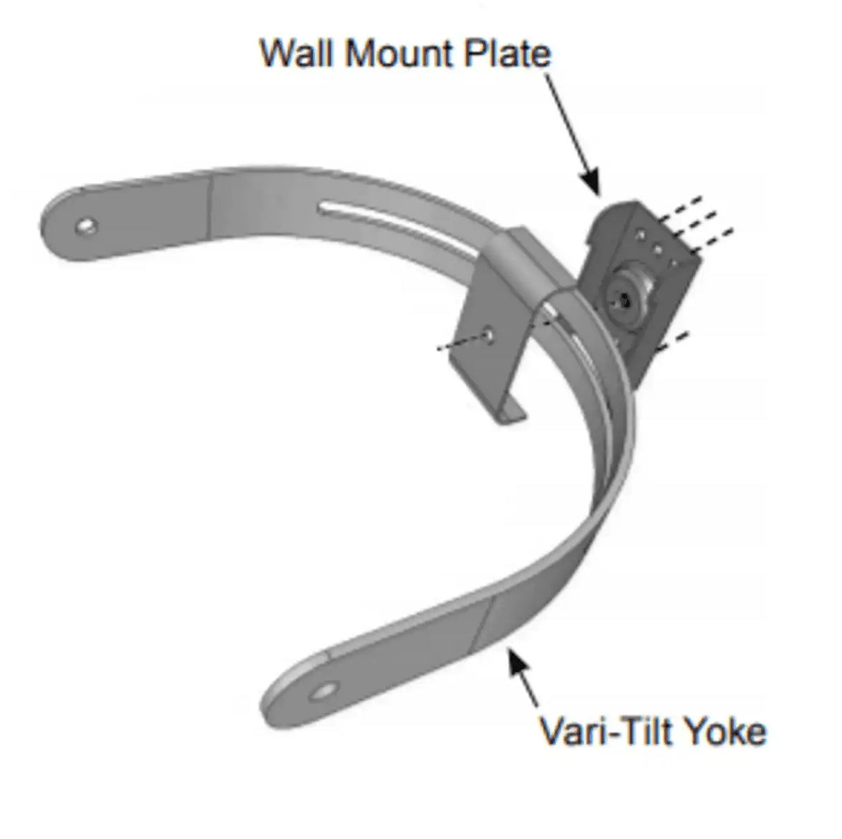Biamp Community R-VTY15 Vari-Tilt Yoke for R.15 Enclosure (Grey) - 911.1300.900 Speakers Biamp