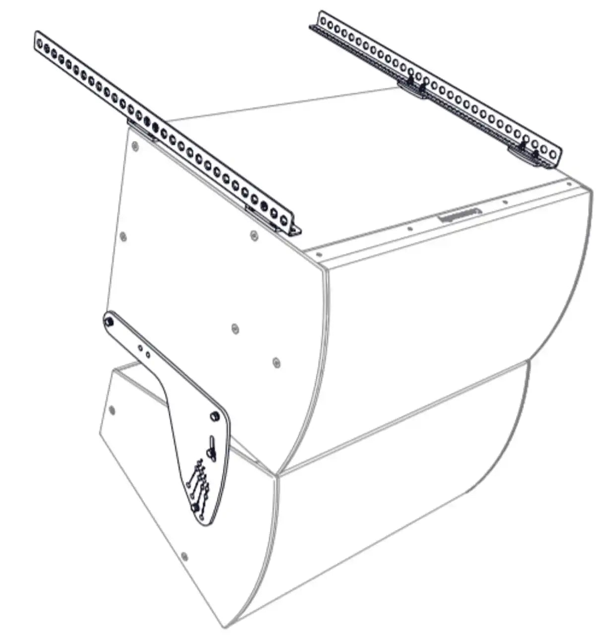 Biamp Community VAB-BFR38 I SERIES Subwoofer Above Full-Range Vertical Array (Black) - 911.1316.900 Speakers Biamp