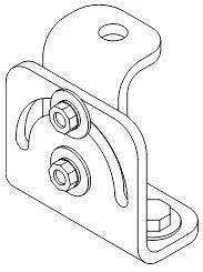 Biamp Community VB-TILT Tilting Bracket (Black) - 911.0611.900 Speakers Biamp