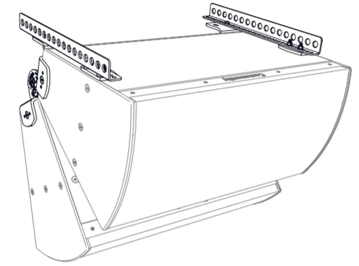 Biamp Community VSB-BFR22 I SERIES Dual Vertical Splay Kit for 2-Way Models (Black) - 911.1334.900 Speakers Biamp