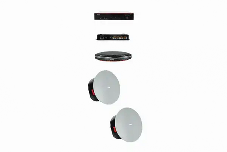 Biamp Devio MRB-M-SCX400-T Medium meeting room bundle with Devio SCX 400 and black table microphones - 950.1792.900 Audio Conferencing Biamp