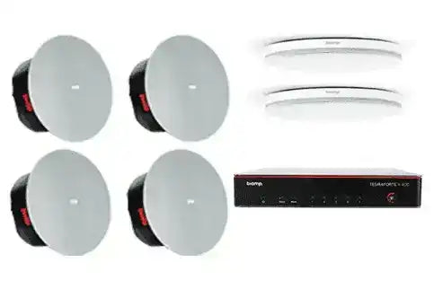 Biamp Tesira MRB-L-X400-C-CIC6LP-TAA Certified large room bundle with TesiraFORTE X 400 and ceiling microphones Audio Conferencing Biamp