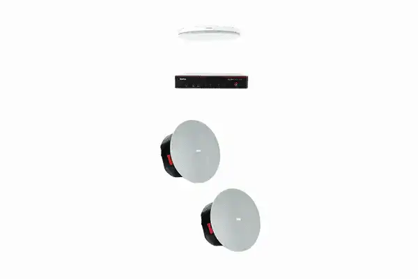 Biamp Tesira MRB-M-X400-C Medium meeting room bundle with TesiraFORTÉ X 400 and white ceiling microphone (White) - 950.1804.900 Audio Conferencing Biamp