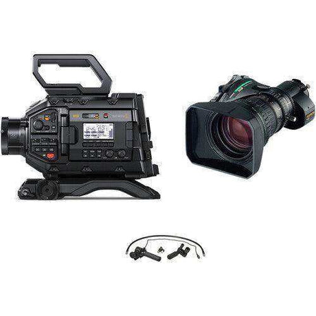 Blackmagic Design URSA Broadcast G2 with Fujinon XA20sX8.5BERM-K3 and MS-01 Semi Servo Rear Control Accessory Kit CINEURSAMWC6KG2-XA20sX8.5BERM-kit Production Blackmagic Design