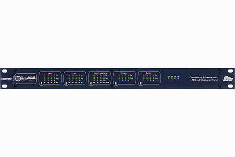 BSS 10 analog mic/line input, 8 analog output, networked signal processor w/ 8 independent AEC algorithms, telephone hybrid & BLU link - BSSBLU102M Audio Signal Processing BSS Audio