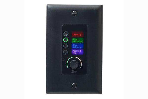 BSS EC-4BV-BLK-US Ethernet Controller with 4 Buttons and Volume (Black - US) - BSSEC4BV-BLK-M Audio Signal Processing BSS Audio