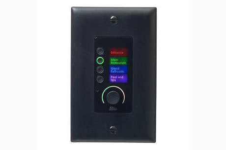 BSS EC-4BV-BLK-US Ethernet Controller with 4 Buttons and Volume (Black - US) - BSSEC4BV-BLK-M Audio Signal Processing BSS Audio