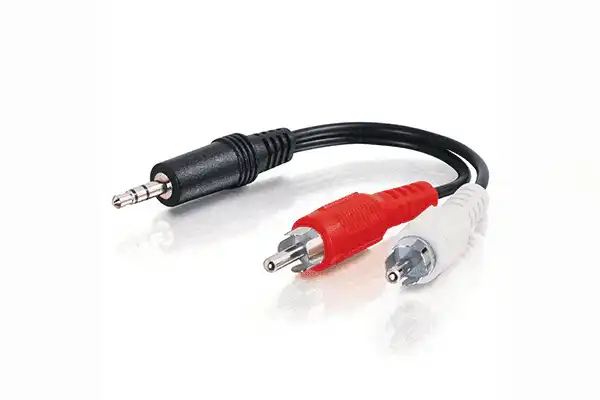 C2G 12ft (3.7m) Value Series™ One 3.5mm Stereo Male To Two RCA Stereo Male Y-Cable - CG39943 Audio & Video Cables C2G