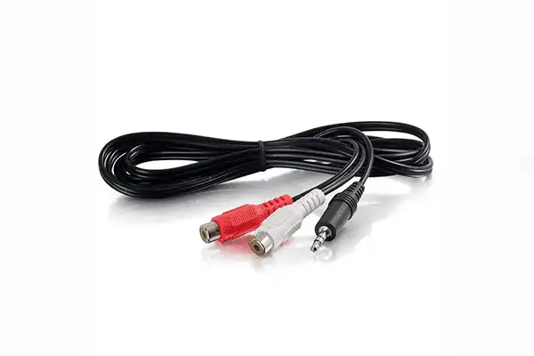 C2G 6ft (1.8m) One 3.5mm Stereo Male to Two RCA Stereo Female Y-Cable - CG40425 Audio & Video Cables C2G