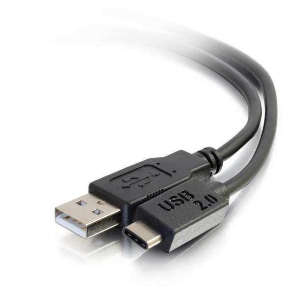 C2G 6ft USB 2.0 USB-C to USB-A Cable M/M - Black - CG28871 Audio & Video Cables C2G