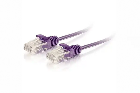 C2G RJ45 Male to RJ45 Male Slim Cat 6 Patch Cable (10', Purple) - CG01184 Audio & Video Cables C2G