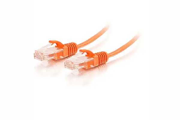 C2G RJ45 Male to RJ45 Male Slim Cat 6 Patch Cable (5', Orange) - CG01177 Audio & Video Cables C2G Default Title