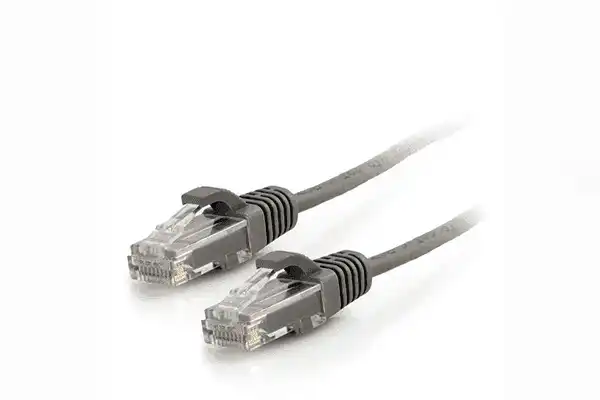C2G RJ45 Male to RJ45 Male Slim Cat 6 Patch Cable (6', Gray) - CG01092 Audio & Video Cables C2G