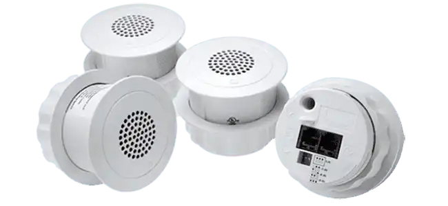 Cambridge Sound Qt® E-A-W-25-4 Standard Emitters, White, 4 pack, with 4 x 25 ft white plenum rated cables - 911.0894.900 Sound Masking Cambridge Sound