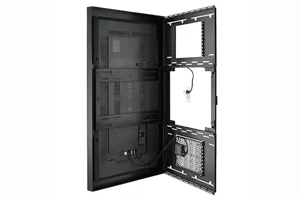 Chief 47" Portrait On-Wall Kiosk W/Glass Blk - LW47UBPG Video Chief