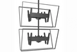 Chief FUSION™ Large Back-to-Back Stacked Ceiling Mounts - LCB1X2U Video Chief