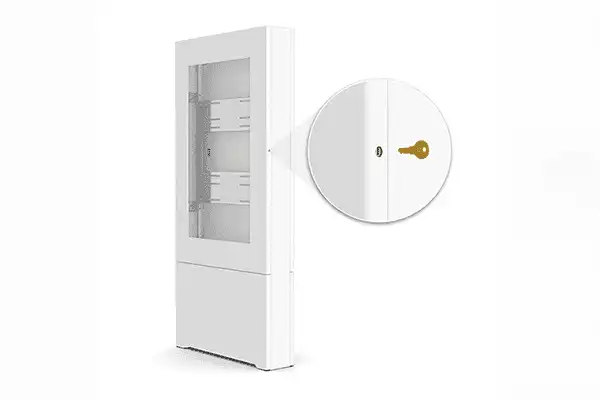 Chief Impact™ Floor Mounted Back-to-Back Kiosk, Portrait 49” Black - LF49UBP-B2B Video Chief