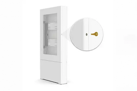 Chief Impact™ Floor Mounted Back-to-Back Kiosk, Portrait 49” Black - LF49UBP-B2B Video Chief