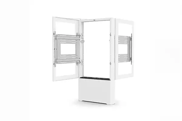 Chief Impact™ Floor Standing Back-to-Back Kiosk – Portrait 47” White - LF47UWP-B2B Video Chief