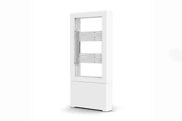 Chief Impact™ Floor Standing Back-to-Back Kiosk – Portrait 47” White - LF47UWP-B2B Video Chief