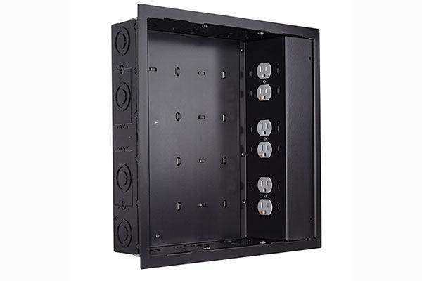 Chief IN-WALL LARGE BLK - W/ SURGEX 3 OUTLETS - PAC526FBP6 Video Chief