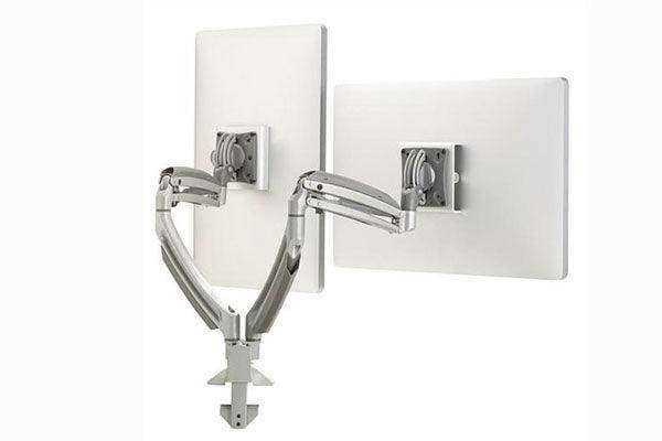 Chief K1 Desk Mnt 2-Mon Dual 2L Arms Slv Taa - K1D220S-G Video Chief