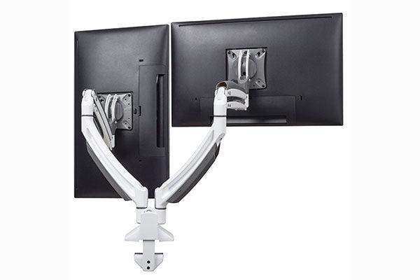 Chief K1 Desk Mnt Dual Disp Dual 2L Arms Wht - K1D220W Video Chief