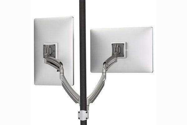 Chief K1 Pole Mnt Dual Disp Dual 2L Arms Slv - K1P220S Video Chief