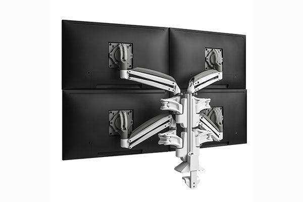 Chief Kx Clmn Desk Mnt Quad 2L Arms Wht - KXC420W Video Chief