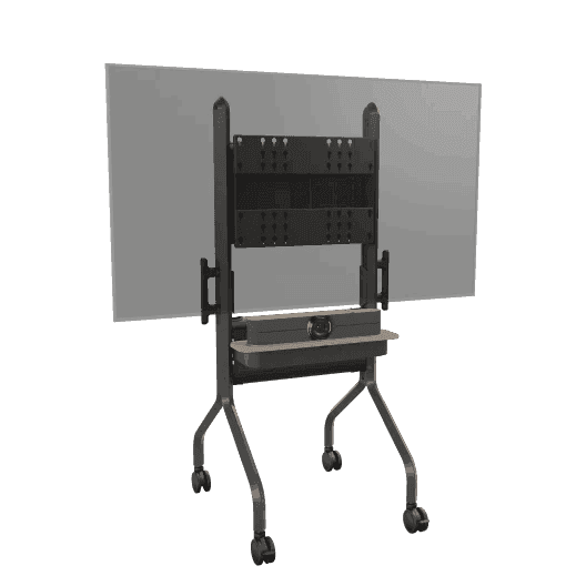 Chief LSCUB Voyager Large Manual Height Adjustable AV Cart for 50-75" LCD Displays (Black) Video Chief