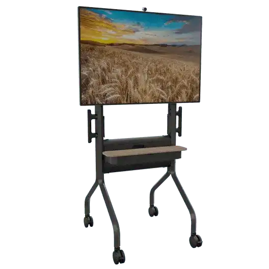 Chief LSCUB Voyager Large Manual Height Adjustable AV Cart for 50-75" LCD Displays (Black) Video Chief