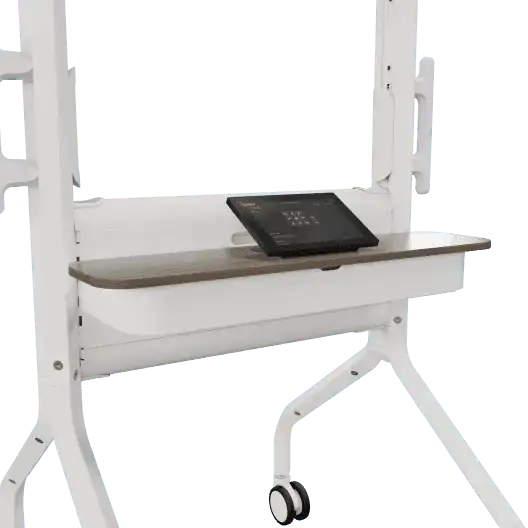 Chief LSCUW Voyager Large Manual Height Adjustable AV Cart for 50-75" LCD Displays (White) Video Chief