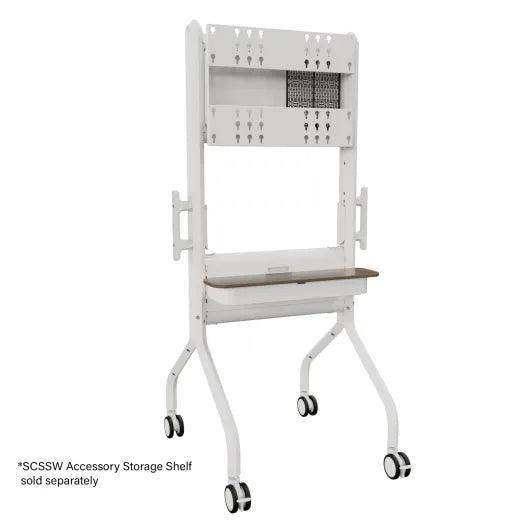 Chief LSCUW Voyager Large Manual Height Adjustable AV Cart for 50-75" LCD Displays (White) Video Chief