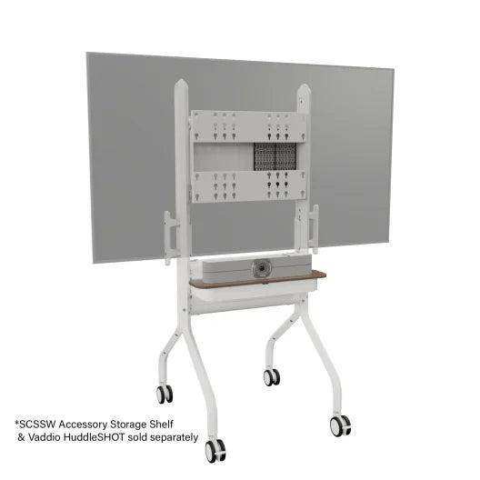 Chief LSCUW Voyager Large Manual Height Adjustable AV Cart for 50-75" LCD Displays (White) Video Chief