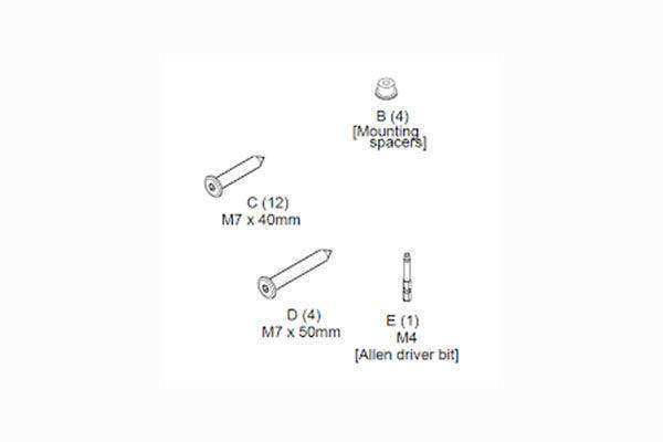 Chief Ta500 In-Wall Enclosure Install Hw Kit - TA500HWKIT1 Video Chief