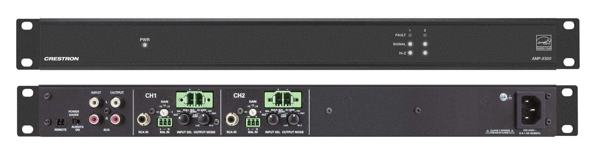 Crestron AMP-X500 X-Series Amplifier, 500 W Audio Amplifiers Crestron