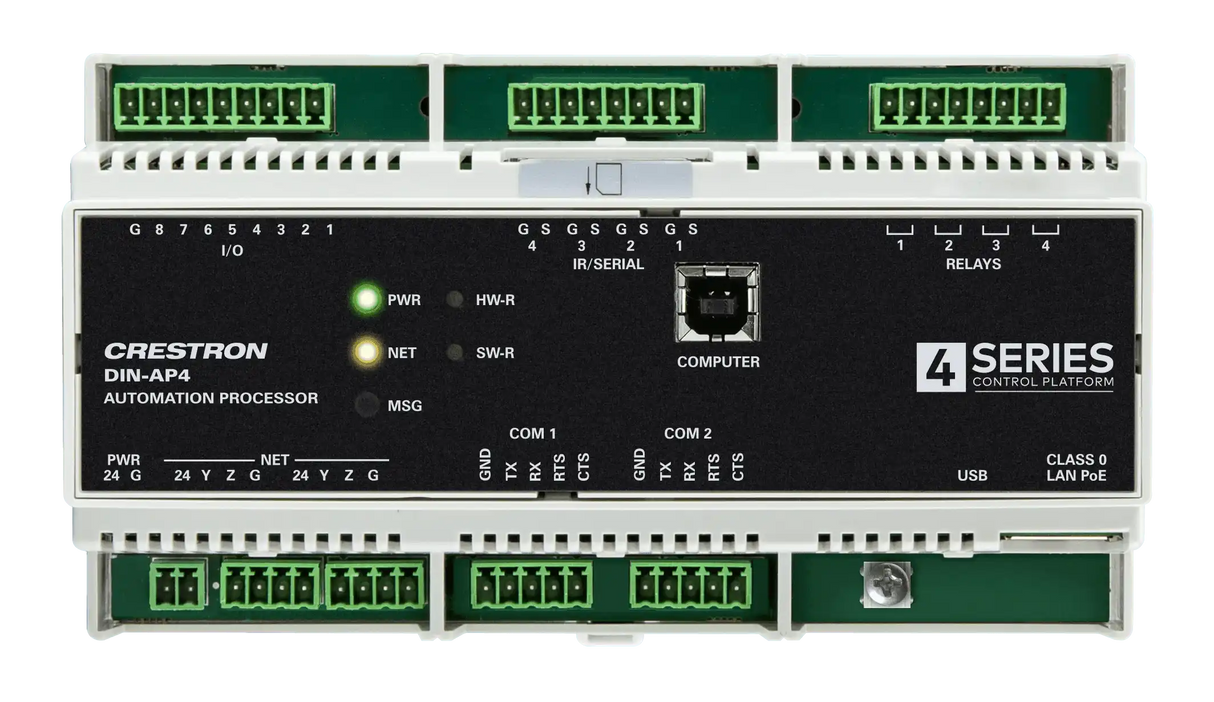 Crestron DIN-AP4 4-Series™ DIN Rail Control System Room Control Crestron