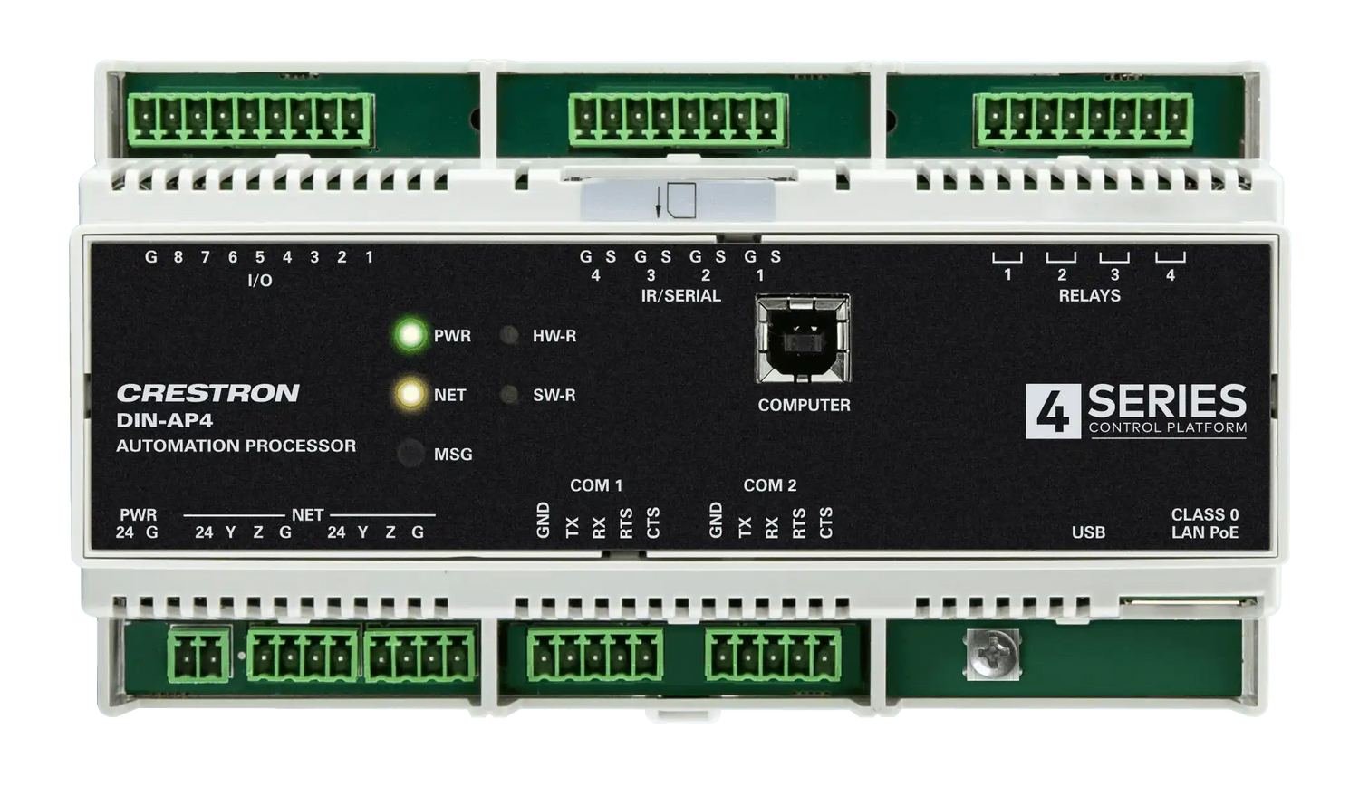 Crestron DIN-AP4 4-Series™ DIN Rail Control System Room Control Crestron
