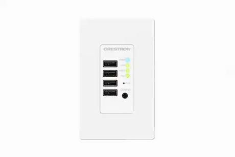 Crestron DM-NUX-R2-1G-W DM NUX USB over Network Wall Plate with Routing, Remote, White Networking Crestron