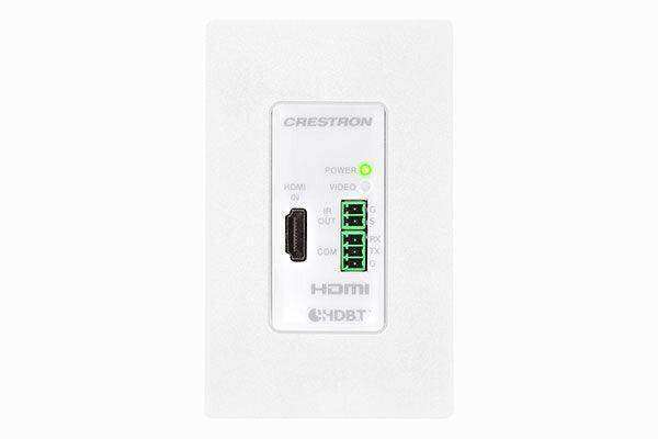 Crestron DM-RMC-4K-100-C-1G-W-T Wall Plate 4K DigitalMedia 8G+® Receiver & Room Controller 100, White Textured Video Transmitters Crestron