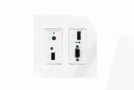 Crestron DM-TX-200-C-2G-W-T Wall Plate DigitalMedia 8G+® Transmitter 200, White Textured Video Transmitters Crestron